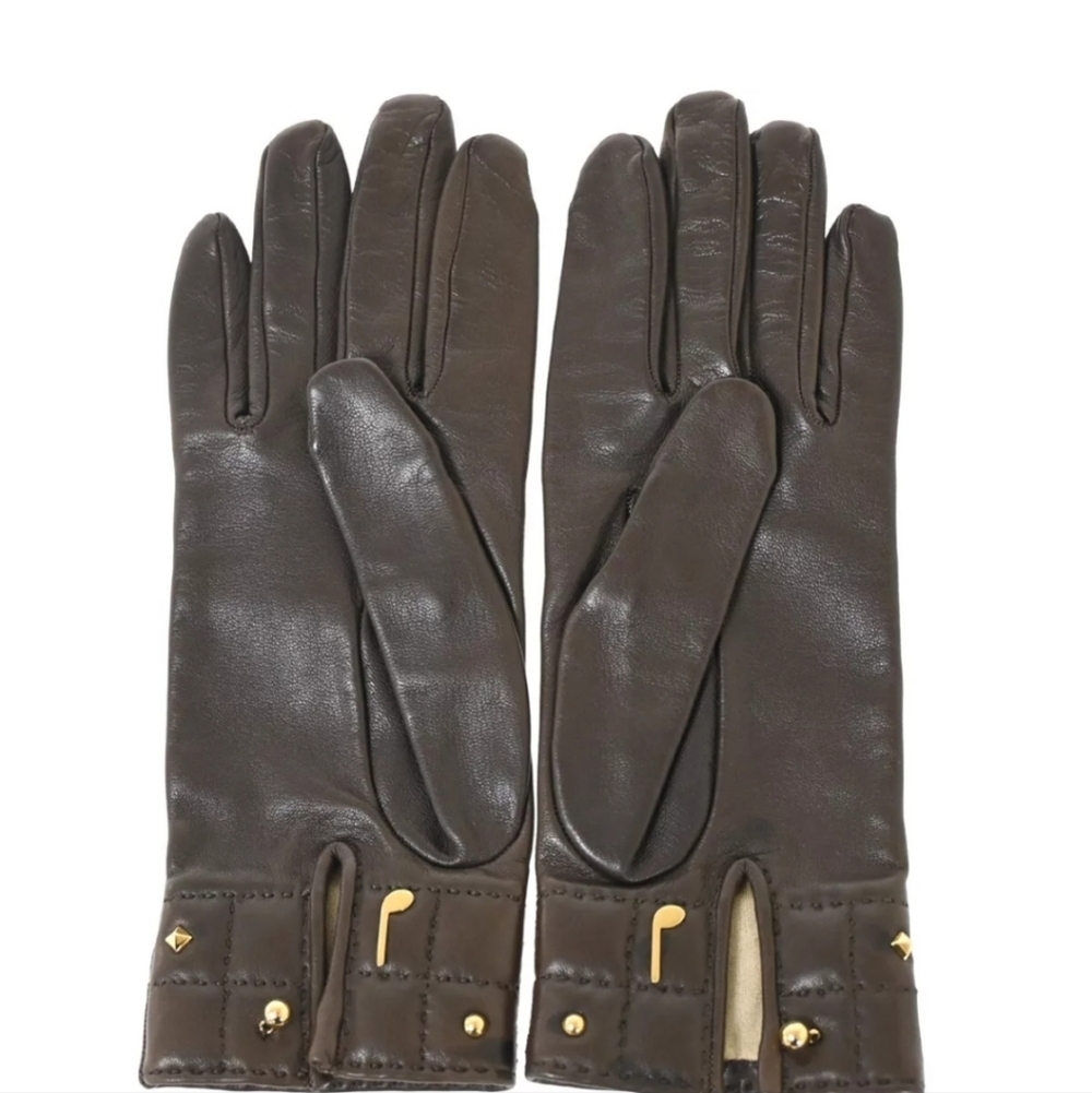 HERMES H Logo Leather Gloves! - Picture 2 of 9